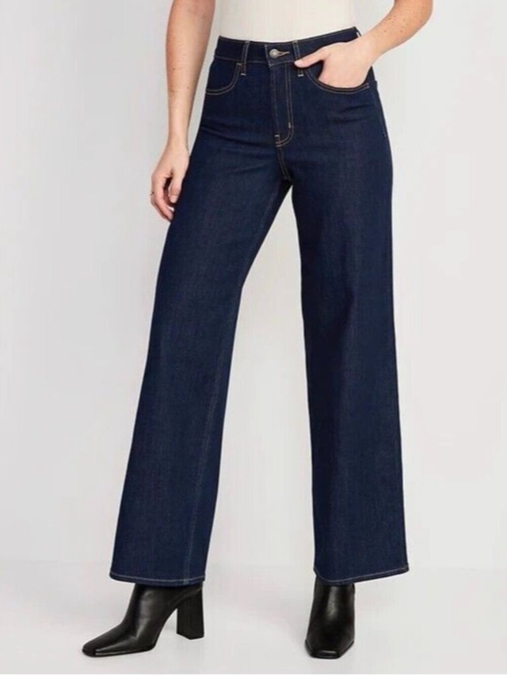 Old Navy High-Waisted Wow Wide-Leg Jeans Dark Rinse